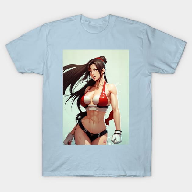 Tifa Lockhart Waifu Swimwear T-Shirt by Visualize Studios